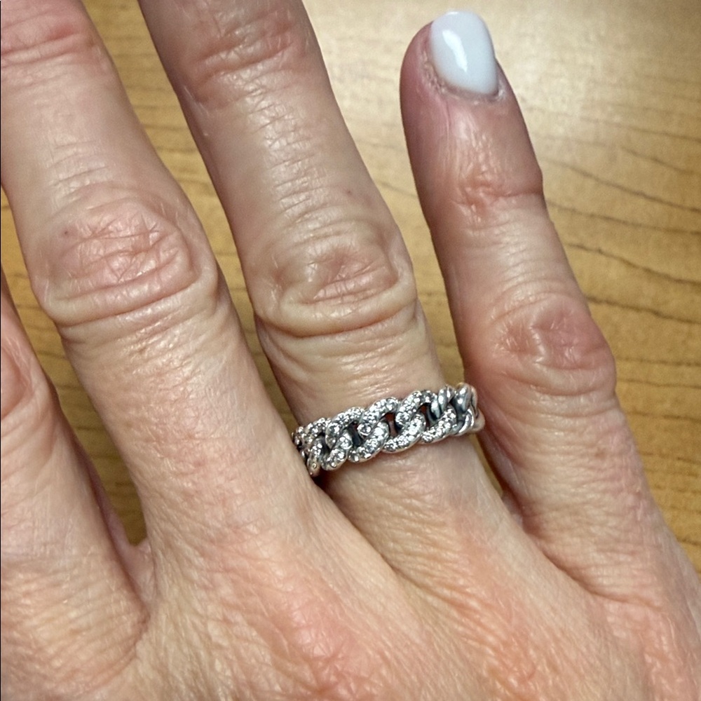 David Yurman Belmont Curb Link Band with Diamonds